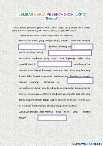 Evolusi Darwin dan Evolusi Lamarck