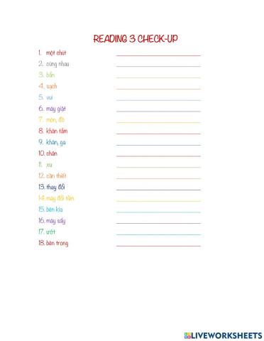 Reading 3 checkup