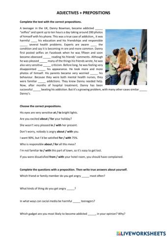 Adjective+preposition