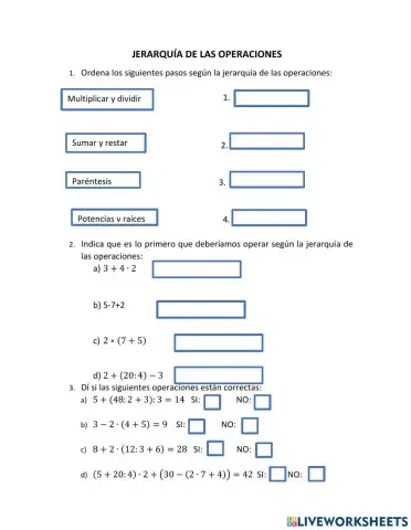 Jerarquía de las operaciones