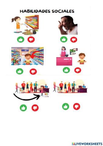 Habilidades sociales e el supermercado