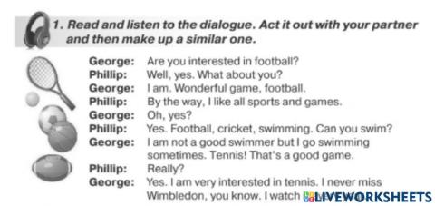 Sport dialogue