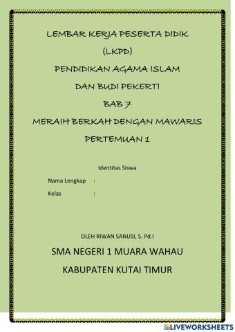 Lkpd 1 mawaris