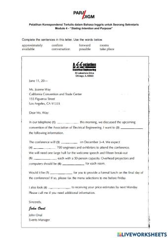 Module 4 - Stating Intention and Purpose