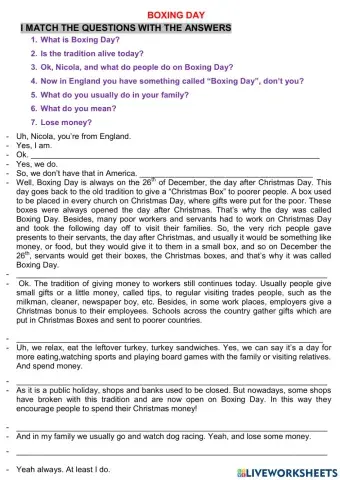 Boxing Day FORM 8 UNIT 5