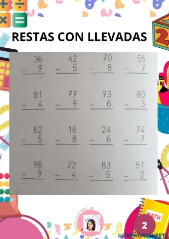 Restas con llevadas 2