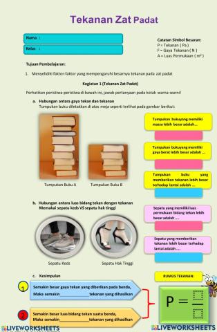 Lkpd tekanan zat padat