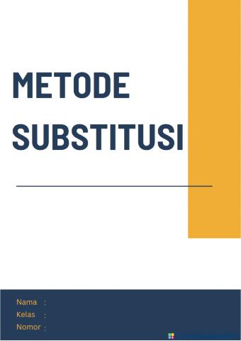Metode Substitusi