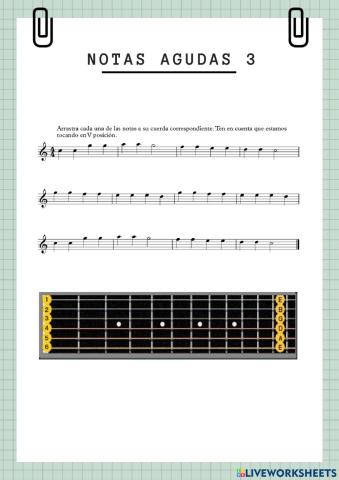 Notas aguda guitarra 3