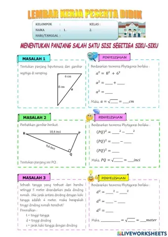 Menentukan Panjang Sisi Segitiga
