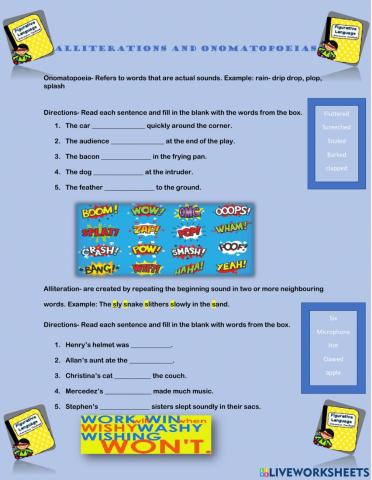 Alliteration and Onomatopoeia