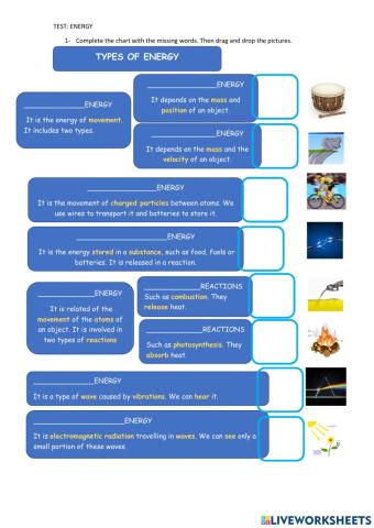 TYPES OF ENERGY MINITEST