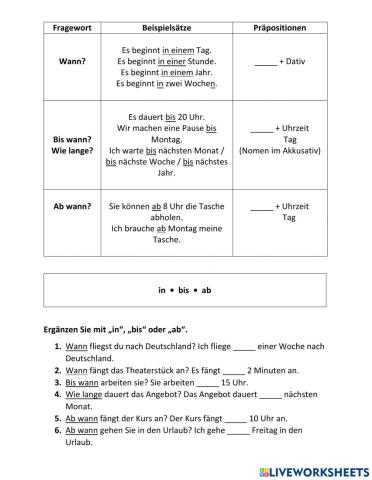 Struktur - in bis ab