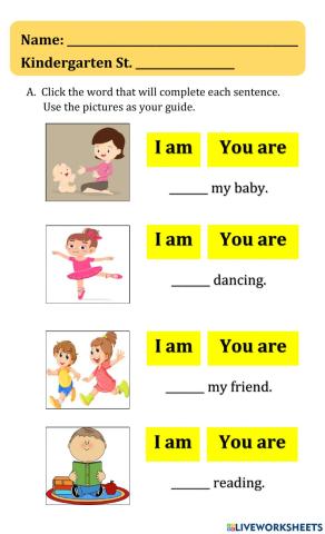 Using I am and You are