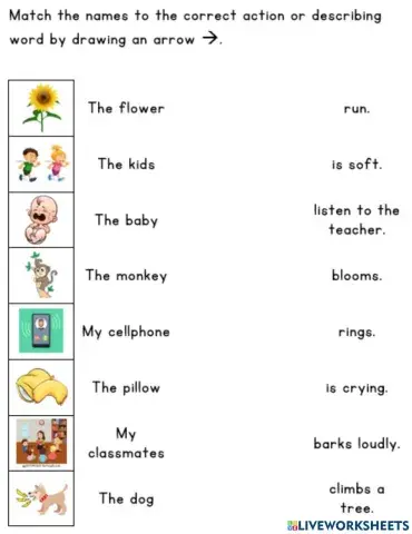 Match to Make a Sentence