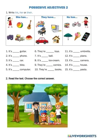 Possessive adjectives 2