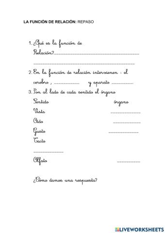 Función de relación