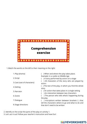 Parts of a play (for kids)