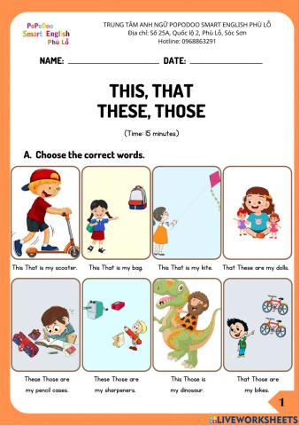 This, that, these, those