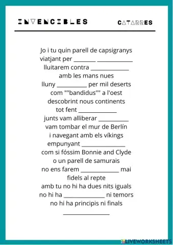 Comprensió Oral Cançó