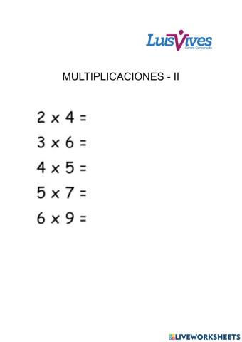 Multiplicaciones
