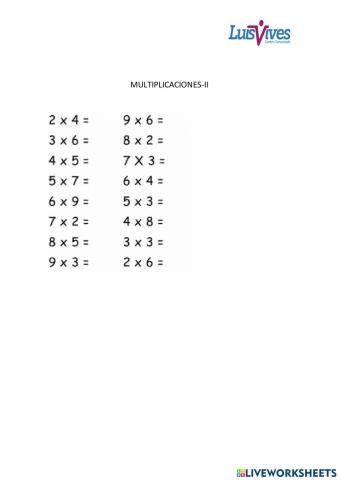 Multiplicaciones