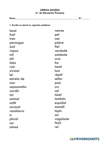 Formación do plural