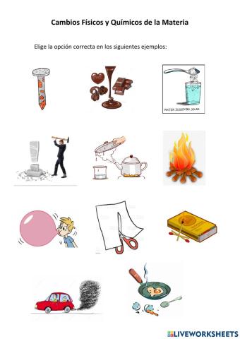 Cambios físicos y quimicos de la materia