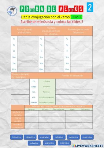 Prueba de verbos 2.