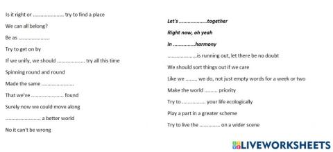 Sweet harmony -the beloved