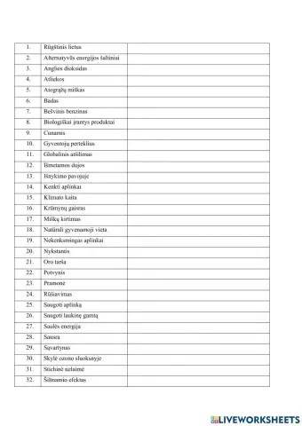 Environmental problems