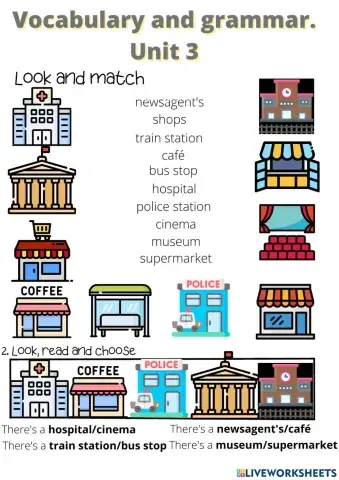 Vocabulary -places-and grammar -there is-there are-