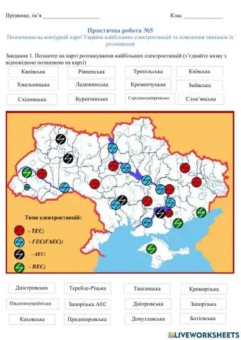 Практична робота 5. Електроенергетика