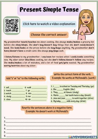 Present simple tense