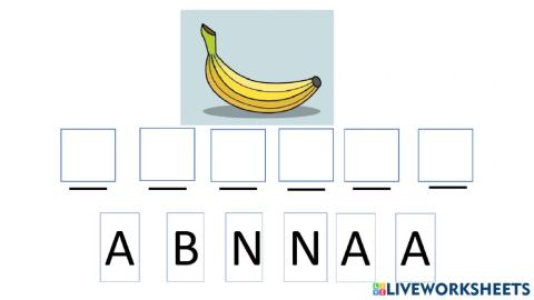 Componi la parola BANANA