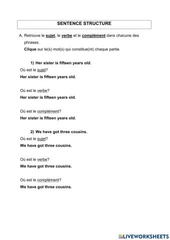 Sentence structure