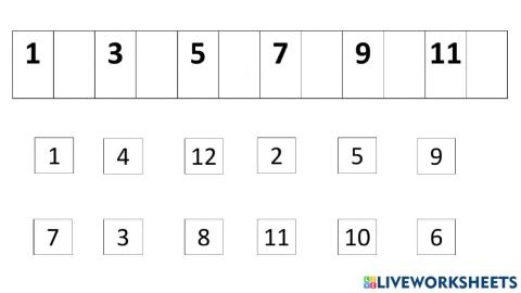 Inserisci i numeri mancanti