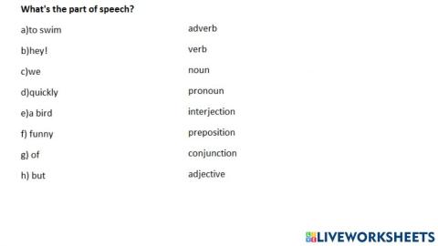 Parts of speech