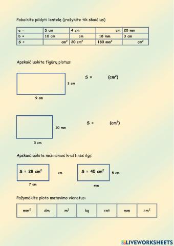 Stačiakampio plotas