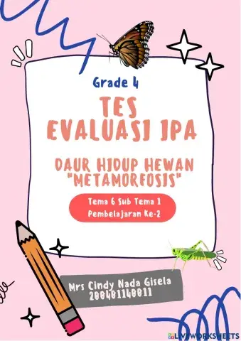 Tes Evaluasi IPA Metamorfosis