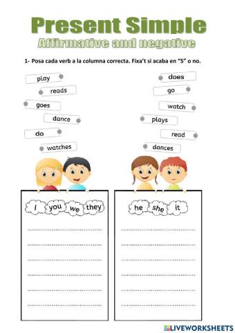 Present Simple affirmative and negative