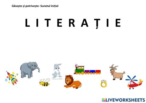 Primii pași spre literație