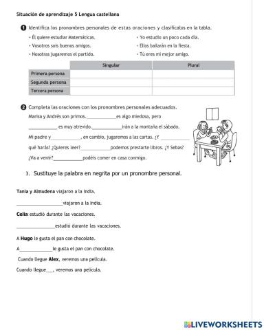 Situación de aprendizaje 5 - Lengua