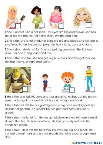 Matching description and pictures