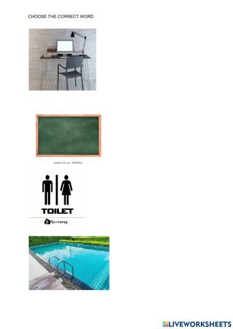 Choose the correct places of the school.