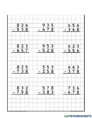 Письмове віднімання