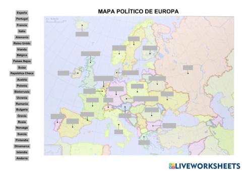 Europa-Mapa político
