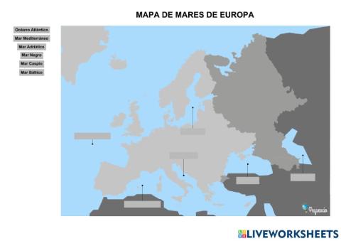 Europa-Mapa de mares