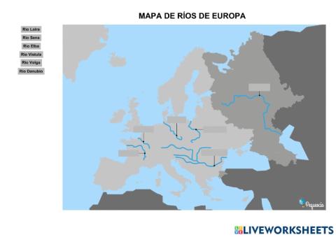 Europa-Mapa de ríos