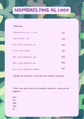 Nombres fins al 1.000